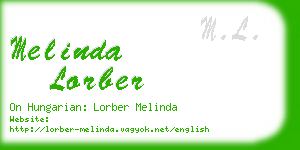 melinda lorber business card
